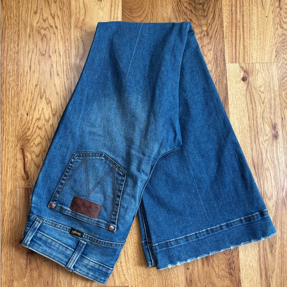 Wrangler Blue Flare Wide Leg Jeans